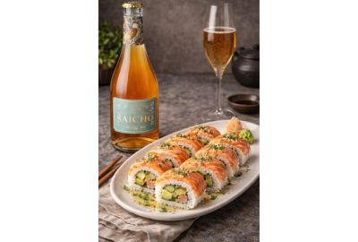 Sushi & Saicho Sparkling Tea Hojicha – De Perfecte Japanse Pairing