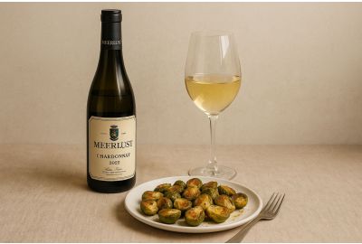 Geroosterde spruitjes met Meerlust Chardonnay