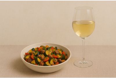 Villa Blanche Viognier en Groentenschotel