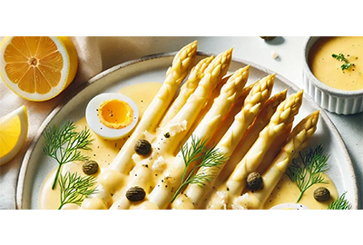 'T Recept - Witte Asperges met Eiersaus