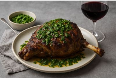 Lamsbout met Munt Gremolata en De Bortoli Woodfired Heathcote Shiraz