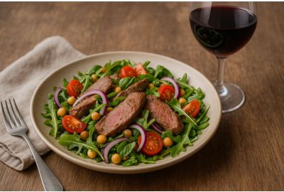 Warme Lamssalade met Hecula Monastrell