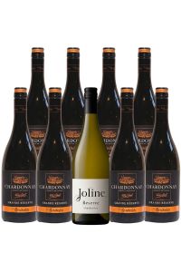 9 flessen voordeelpakket met 8 flessen Les Bertholets Grande Réserve Chardonnay en 1 fles Joline Chardonnay Réserve gratis verzonden