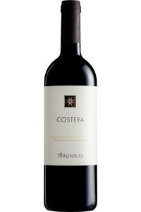 Argiolas Costera Cannonau di Sardegna, een volle rode wijn uit Sardinië met tonen van zwart fruit en mediterrane kruiden. Perfect bij gegrild vlees en pastagerechten.
