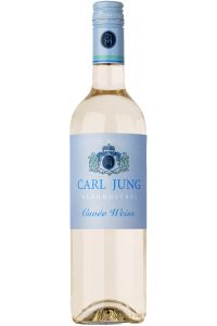 Carl Jung Cuvée Weiss, alcoholvrije witte wijn uit Duitsland, fris en fruitig, met smaken van groene appel, citrus en perzik