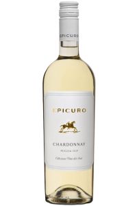 Epicuro Chardonnay Fiano Puglia IGP, frisse witte wijn uit Puglia, Italië.
