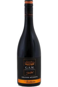 Les Bertholets Grande Réserve GSM, vol en kruidig, met smaken van zwarte bessen en specerijen, Languedoc, Frankrijk, rode wijn