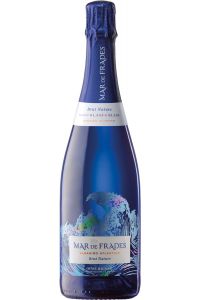 Mar de Frades Albariño Atlántico Brut Nature, Spaanse mousserende wijn met aroma's van zeewater, eucalyptus en wit fruit, gemaakt van 100% Albariño