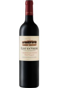 Rust en Vrede Estate Vineyards Cabernet Sauvignon, een krachtige rode wijn uit Stellenbosch.