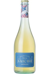 Saicho Sparkling Tea Jasmine, een mousserende thee uit Fujian, China. Delicaat bloemig met tonen van appel, lychee en vanille. Perfect als aperitief of bij desserts.