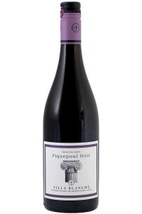 Villa Blanche Piquepoul Noir, frisse rode wijn van Piquepoul Noir uit de Languedoc, Frankrijk.