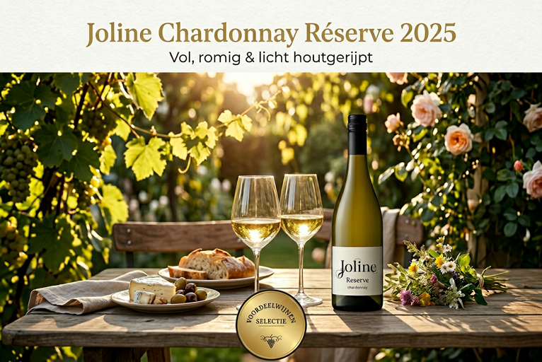 Fles Joline Chardonnay R&eacute;serve 2025, Franse Chardonnay met lichte houttonen
